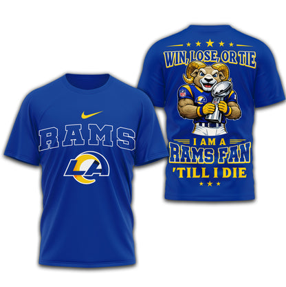 Los Angeles Rams | Premium NFL Football Fan Till I Die 3D Shirt | DH52