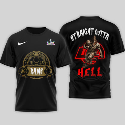 Los Angeles Rams | Premium NFL 2026 Super Bowl x Silent Hill 3D Shirt | WF62