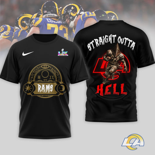 Los Angeles Rams | Premium NFL 2026 Super Bowl x Silent Hill 3D Shirt | WF62