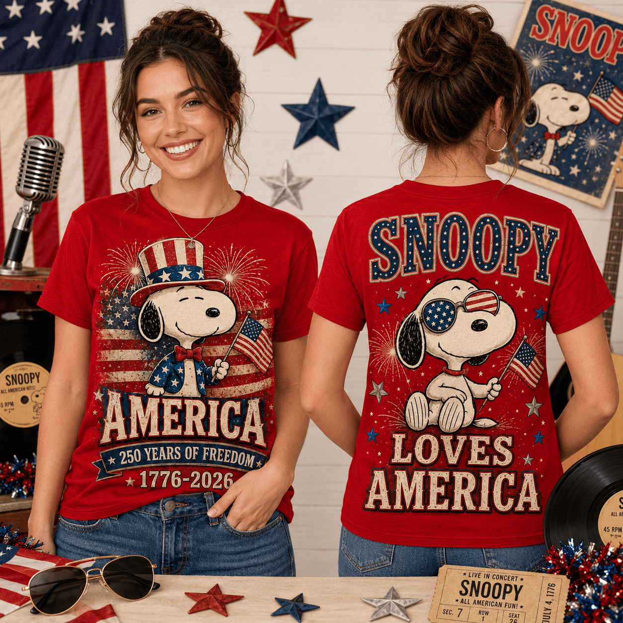 Premium SNPY America 250 Years of Freedom Tribute T-Shirt TD | TA47