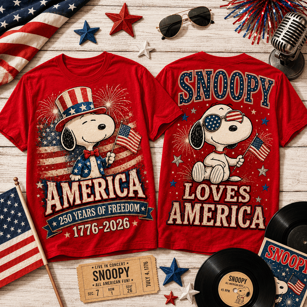 Premium SNPY America 250 Years of Freedom Tribute T-Shirt TD | TA47