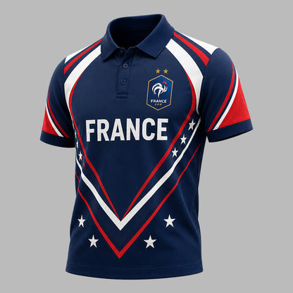France - Premium WC26 National Pride Performance Polo & Shorts Set TD | IN93