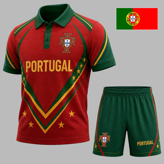 Portugal | Premium WC26 National Pride Performance Polo & Shorts Set TD | MD50