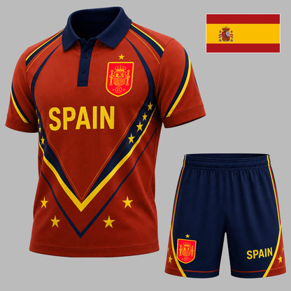 Spain | Premium WC26 National Pride Performance Polo & Shorts Set TD | GY63