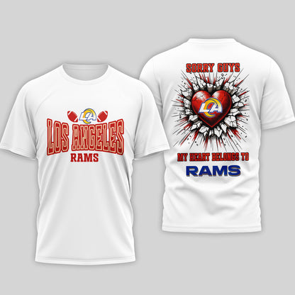 Los Angeles Rams | Premium NFL Valentine's Day 3D Shirt | CO98