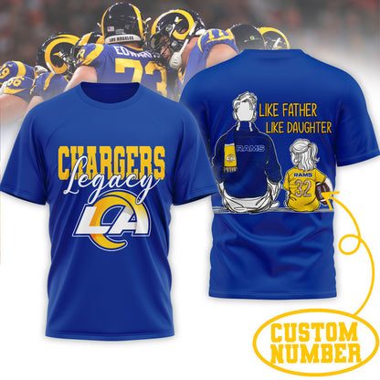 Los Angeles Rams | Premium NFL Legacy Father Day 3D Shirt | SC27