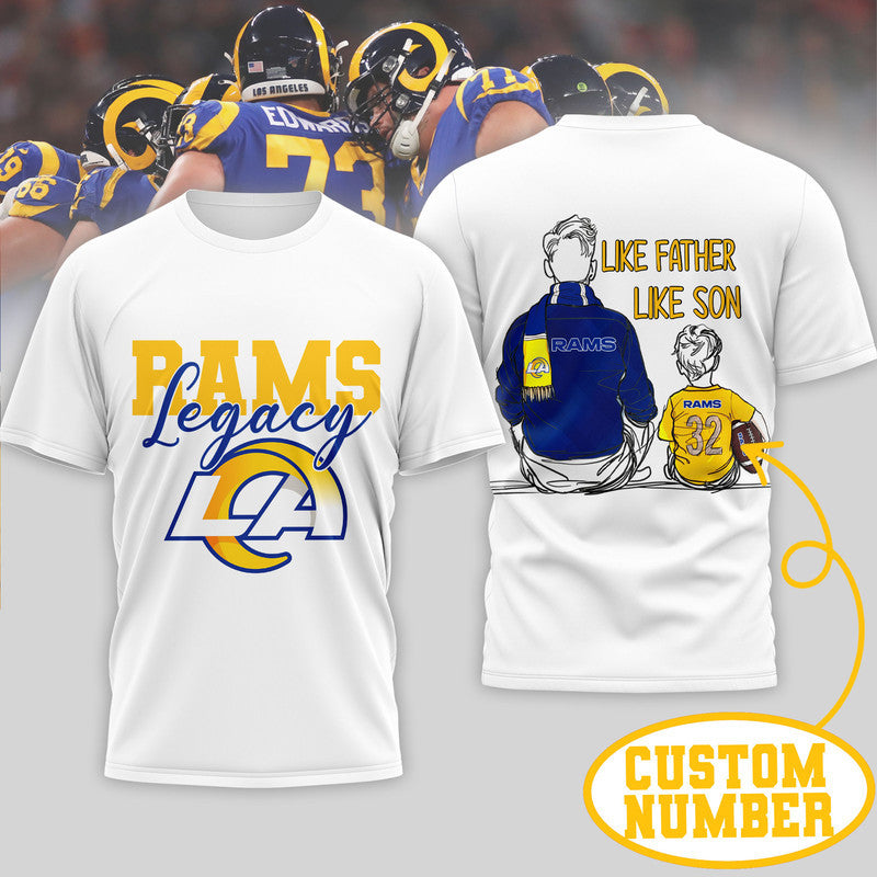 Los Angeles Rams | Premium NFL Legacy Father Day 3D Shirt | SC27