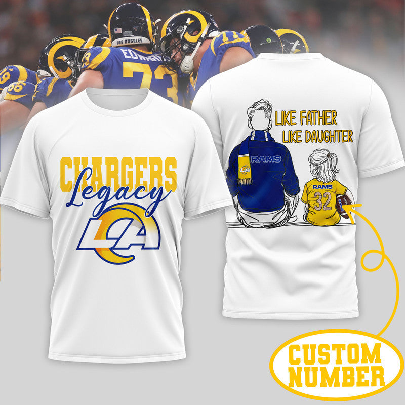 Los Angeles Rams | Premium NFL Legacy Father Day 3D Shirt | SC27