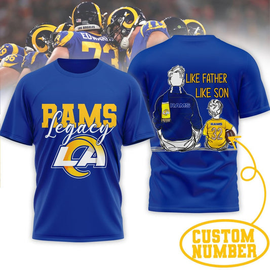 Los Angeles Rams | Premium NFL Legacy Father Day 3D Shirt | SC27