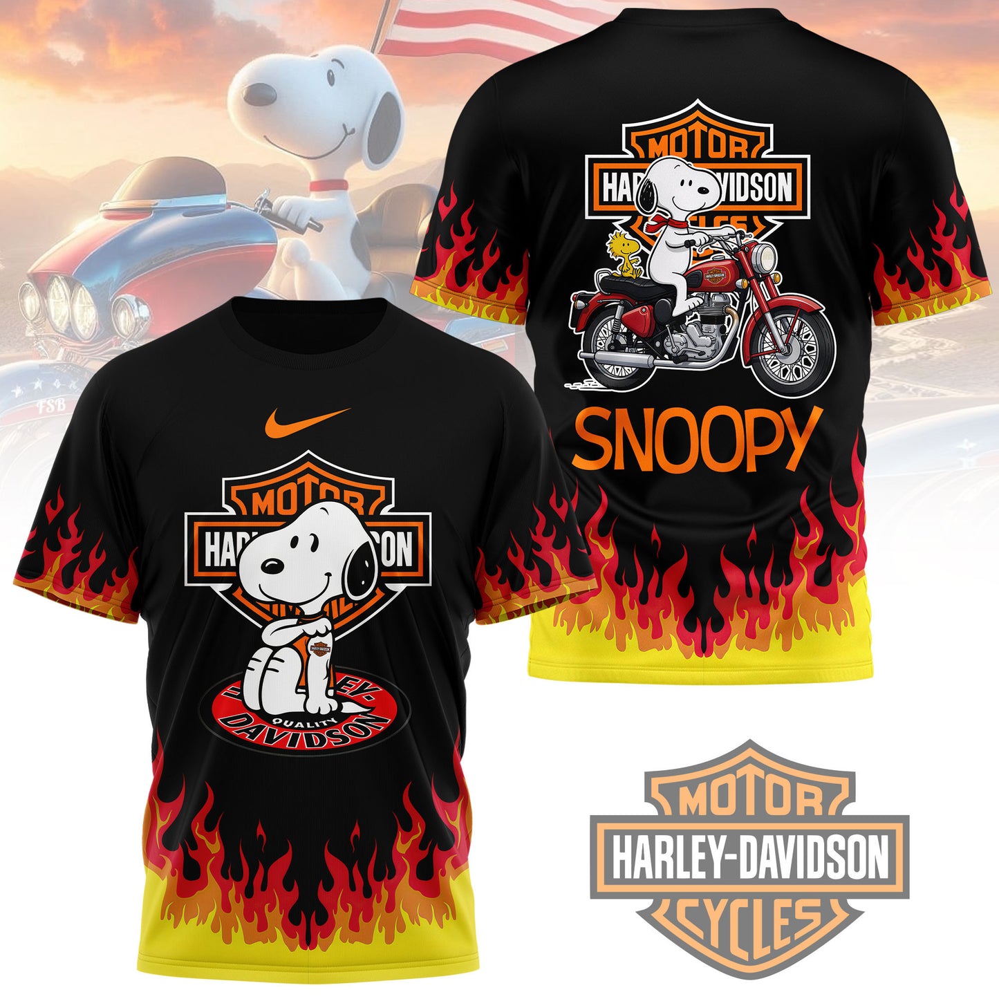 Premium SNPY Harley Davidson 3D Shirt NY | PG41