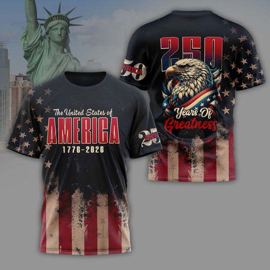 Premium AMC 250th Anniversary 3D Shirt HY | WY43