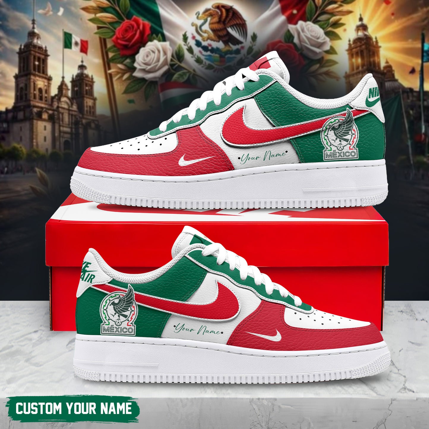 Mexico | Premium WC26 Custom AF1 Shoes TD | RH79