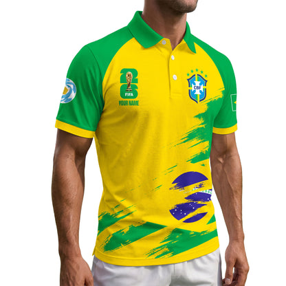 Brazil | Premium Road to World Cup 2026 Polo Shirt TD | QM14