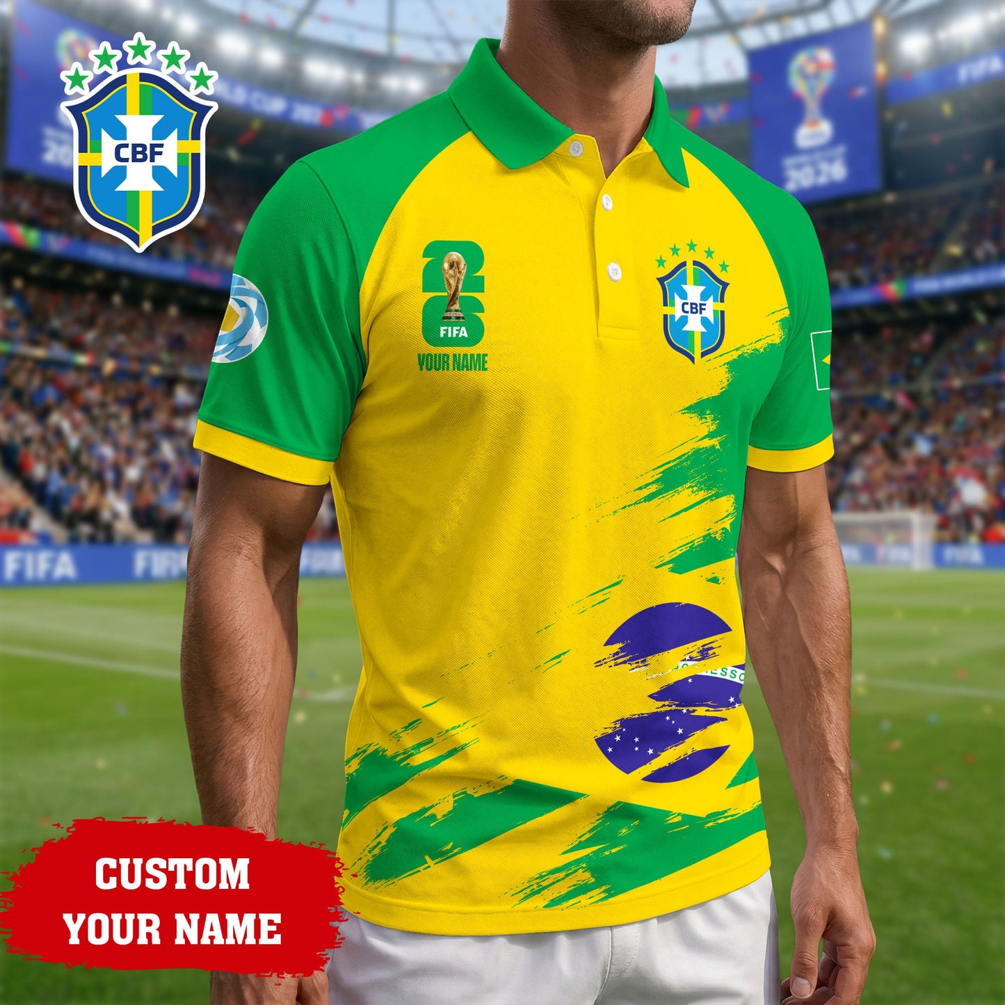 Brazil | Premium Road to World Cup 2026 Polo Shirt TD | QM14