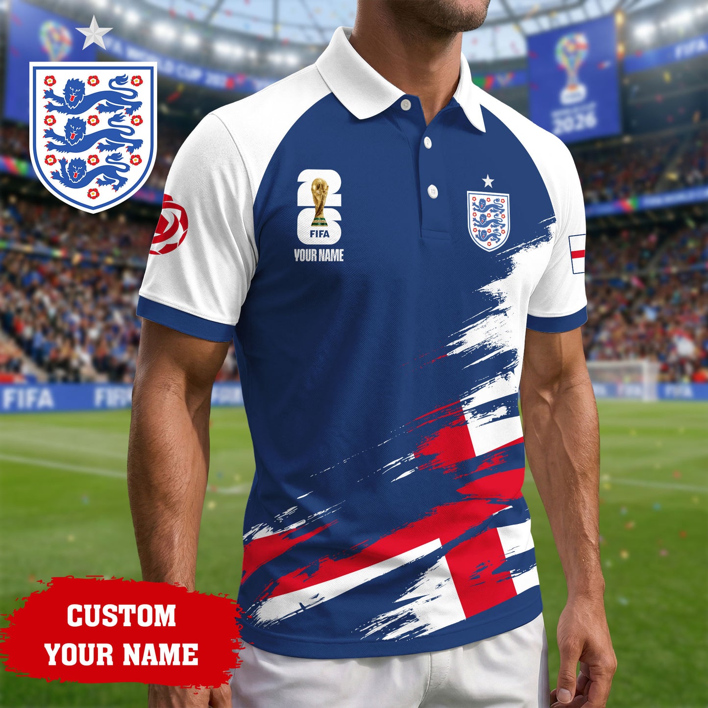 England | Premium Road to World Cup 2026 Polo Shirt TD | RB65