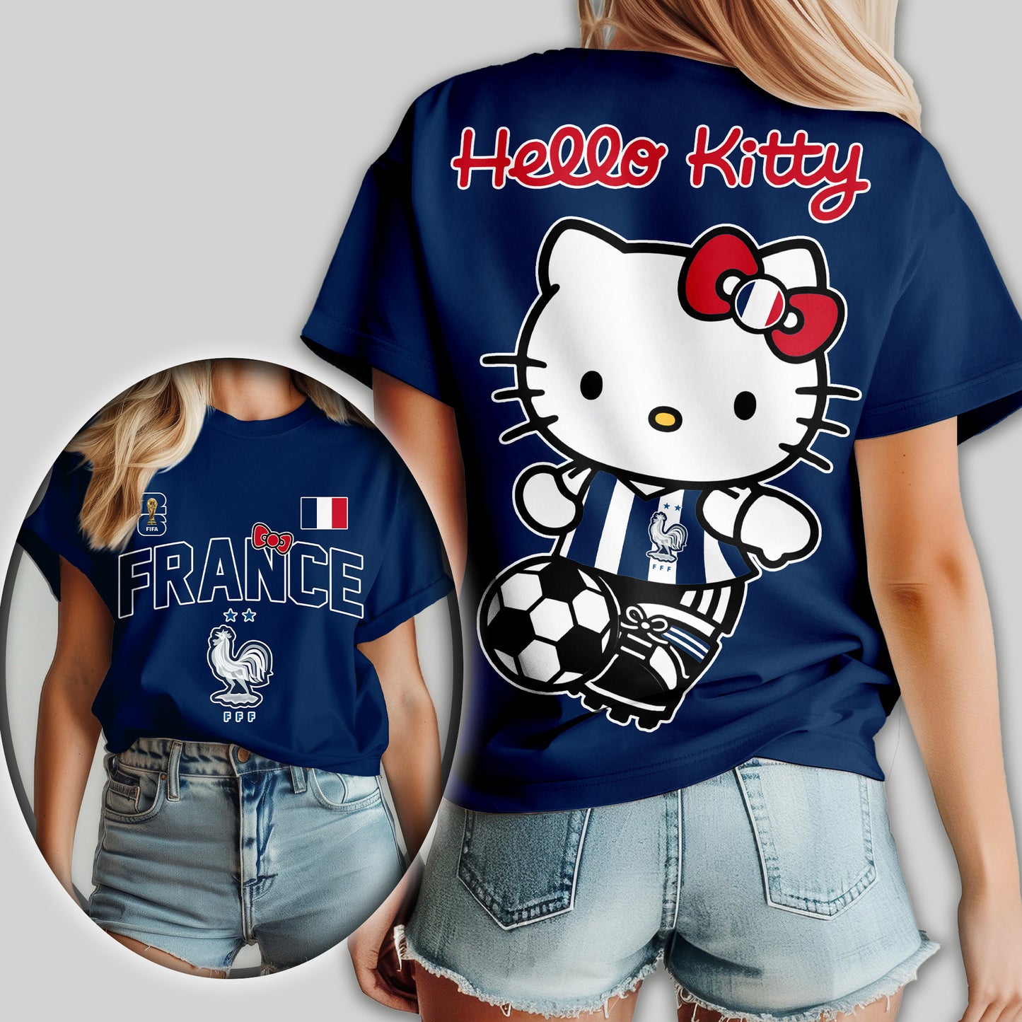 France - Premium WC26 Hello Kitty Women Shirt TD | IG34