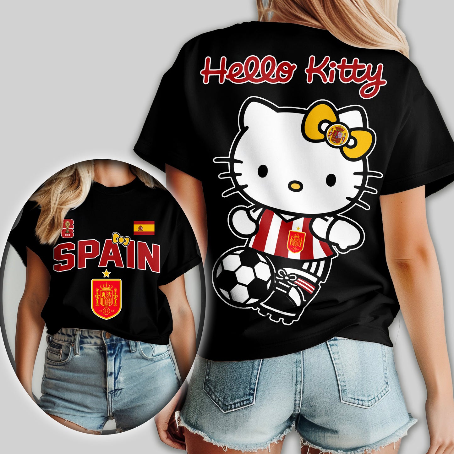 Spain | Premium WC26 Hello Kitty Women Shirt TD | VW97