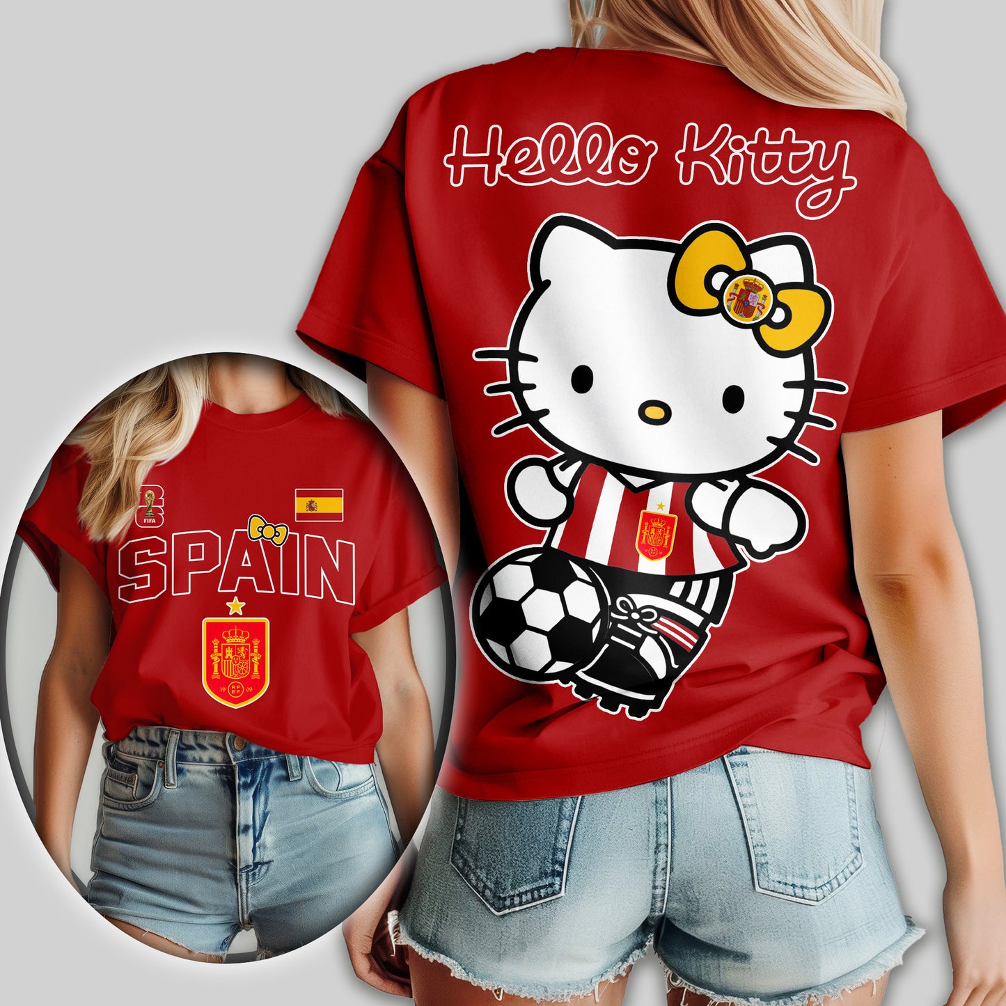 Spain | Premium WC26 Hello Kitty Women Shirt TD | VW97
