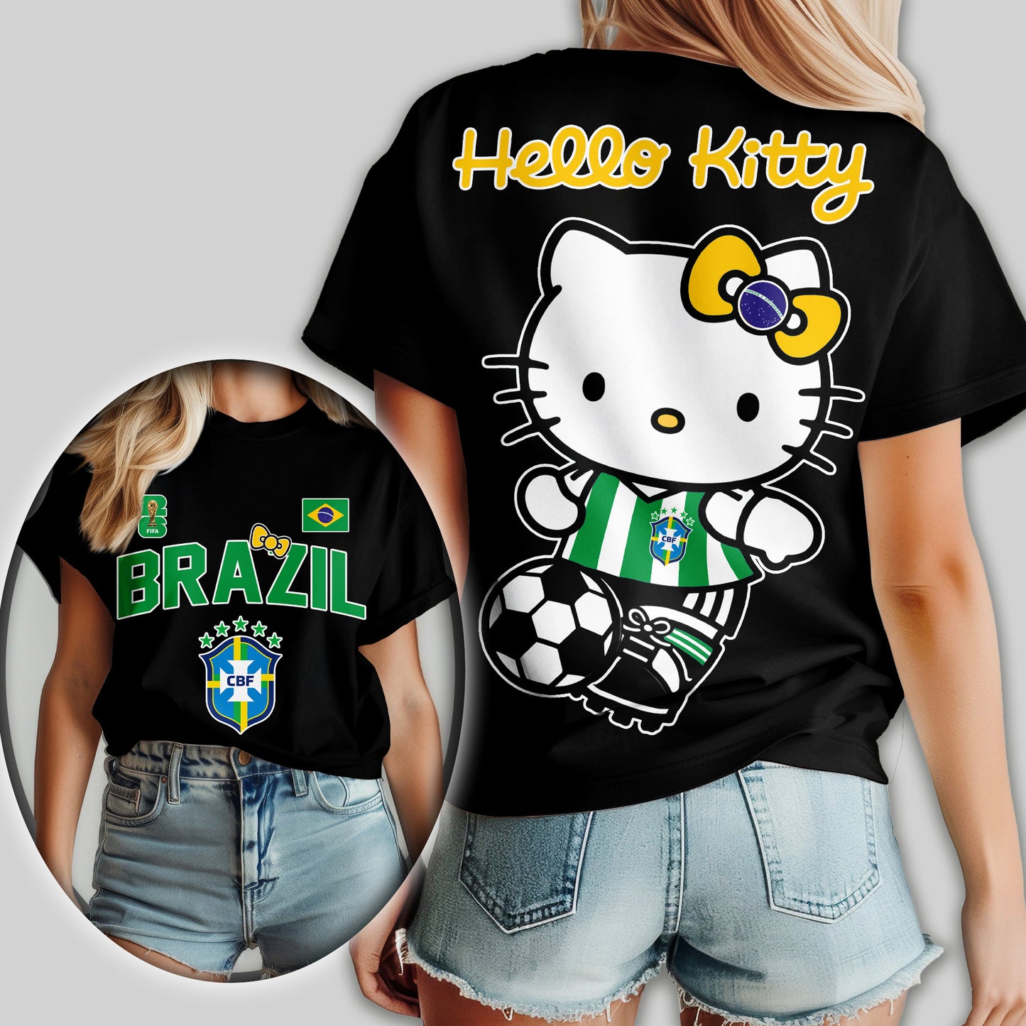 Brazil | Premium WC26 Hello Kitty Women Shirt TD | JP19