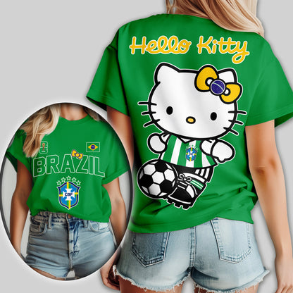 Brazil | Premium WC26 Hello Kitty Women Shirt TD | JP19