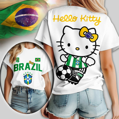 Brazil | Premium WC26 Hello Kitty Women Shirt TD | JP19