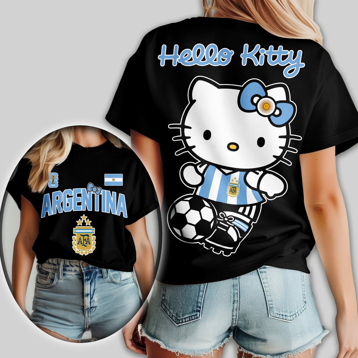Argentina | Premium WC26 Hello Kitty Women Shirt TD | OR45