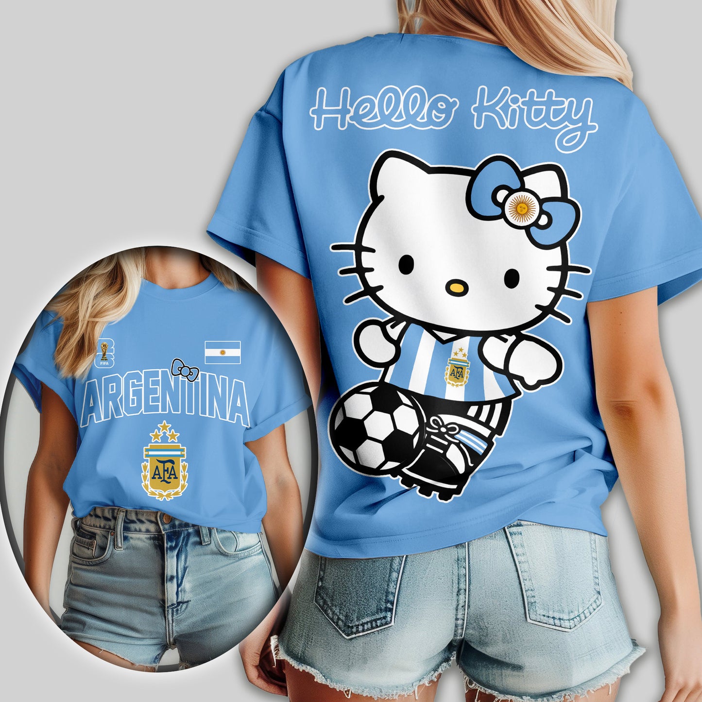 Argentina | Premium WC26 Hello Kitty Women Shirt TD | OR45