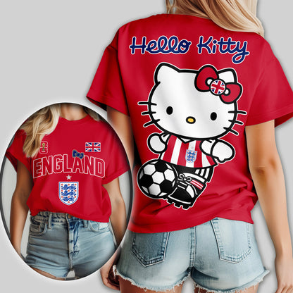 England | Premium WC26 Hello Kitty Women Shirt TD | BV28