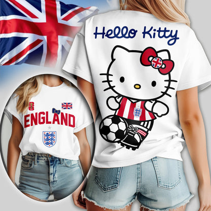England | Premium WC26 Hello Kitty Women Shirt TD | BV28
