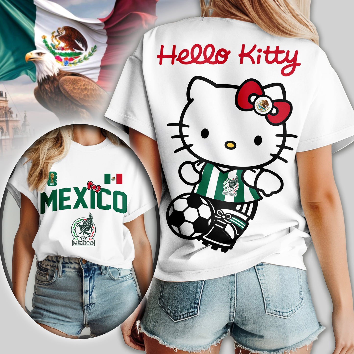 Mexico | Premium WC26 Hello Kitty Women Shirt TD | DH18