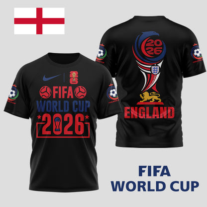 England | Premium World Cup Spirit 2026 WC26 3D T-Shirt TD | WT66