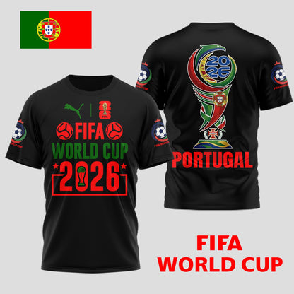 Portugal | Premium World Cup Spirit 2026 WC26 3D T-Shirt TD | HU10