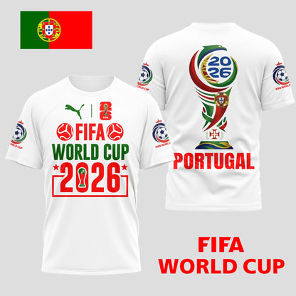 Portugal | Premium World Cup Spirit 2026 WC26 3D T-Shirt TD | HU10