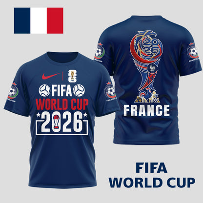 France - Premium World Cup Spirit 2026 WC26 3D T-Shirt TD | QX40
