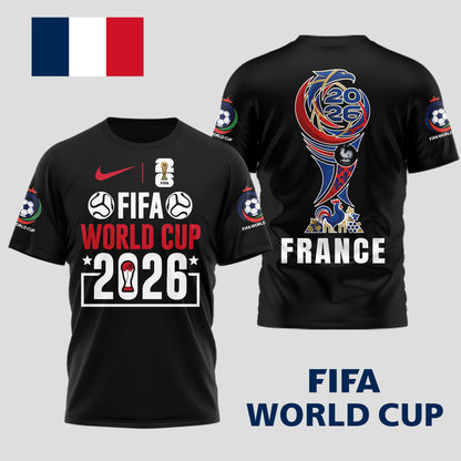 France - Premium World Cup Spirit 2026 WC26 3D T-Shirt TD | QX40