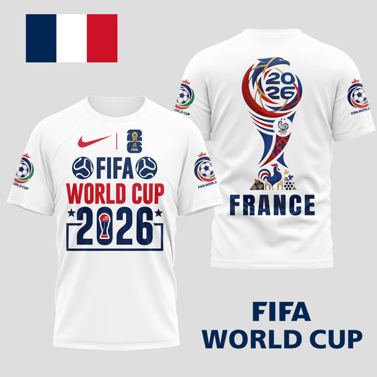 France - Premium World Cup Spirit 2026 WC26 3D T-Shirt TD | QX40