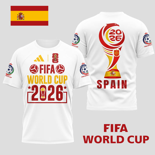 Spain | Premium World Cup Spirit 2026 WC26 3D T-Shirt TD | GV15
