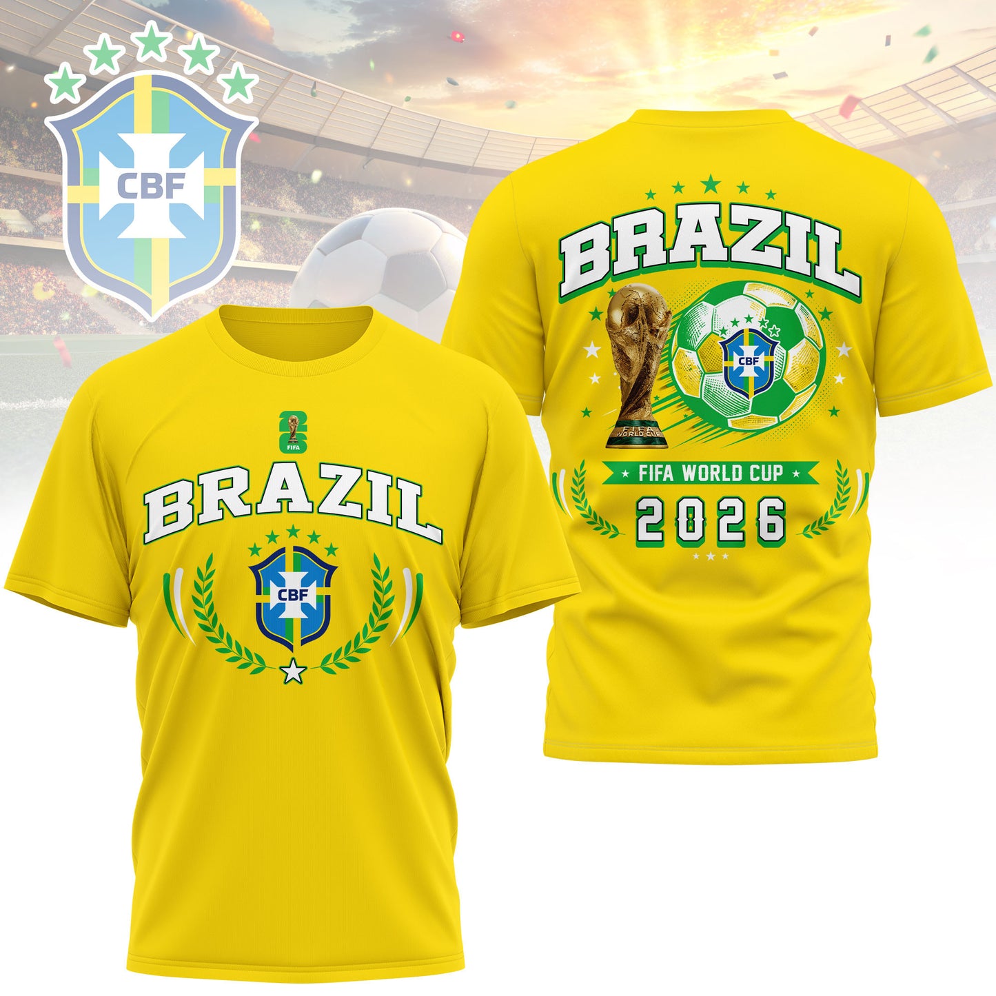 Brazil | Premium WC26 Classic 3D Shirt TD | VY82