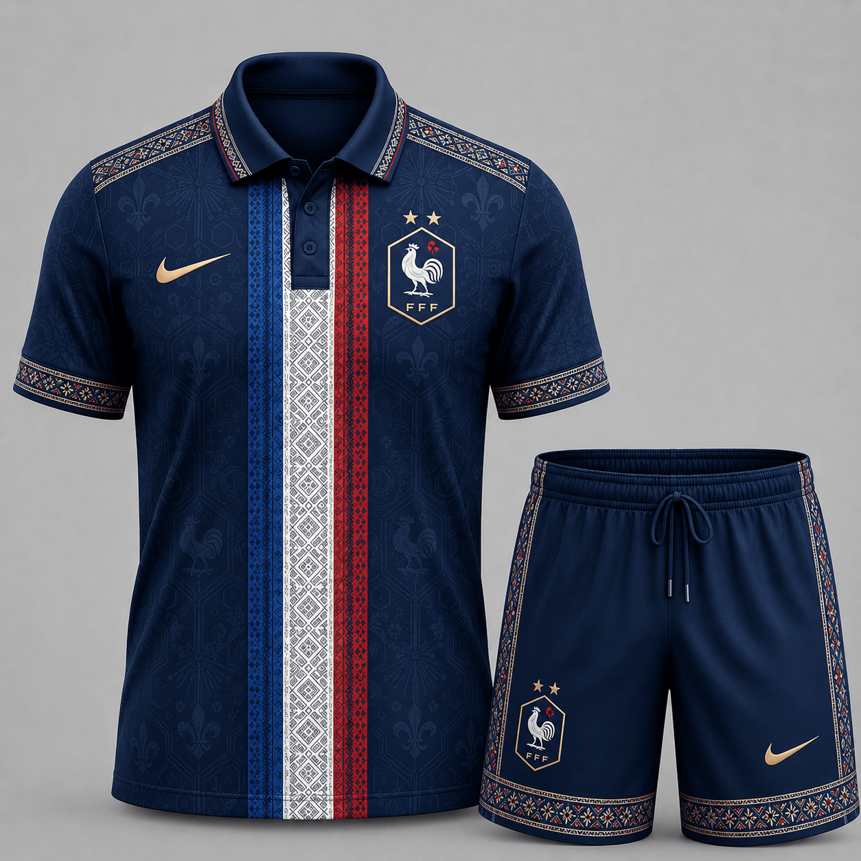 France - Premium WC26 Culture Polo & Shorts Set | KA11