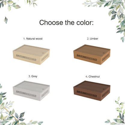Personalized Wooden Keepsake Box: Custom Wedding Memory Box