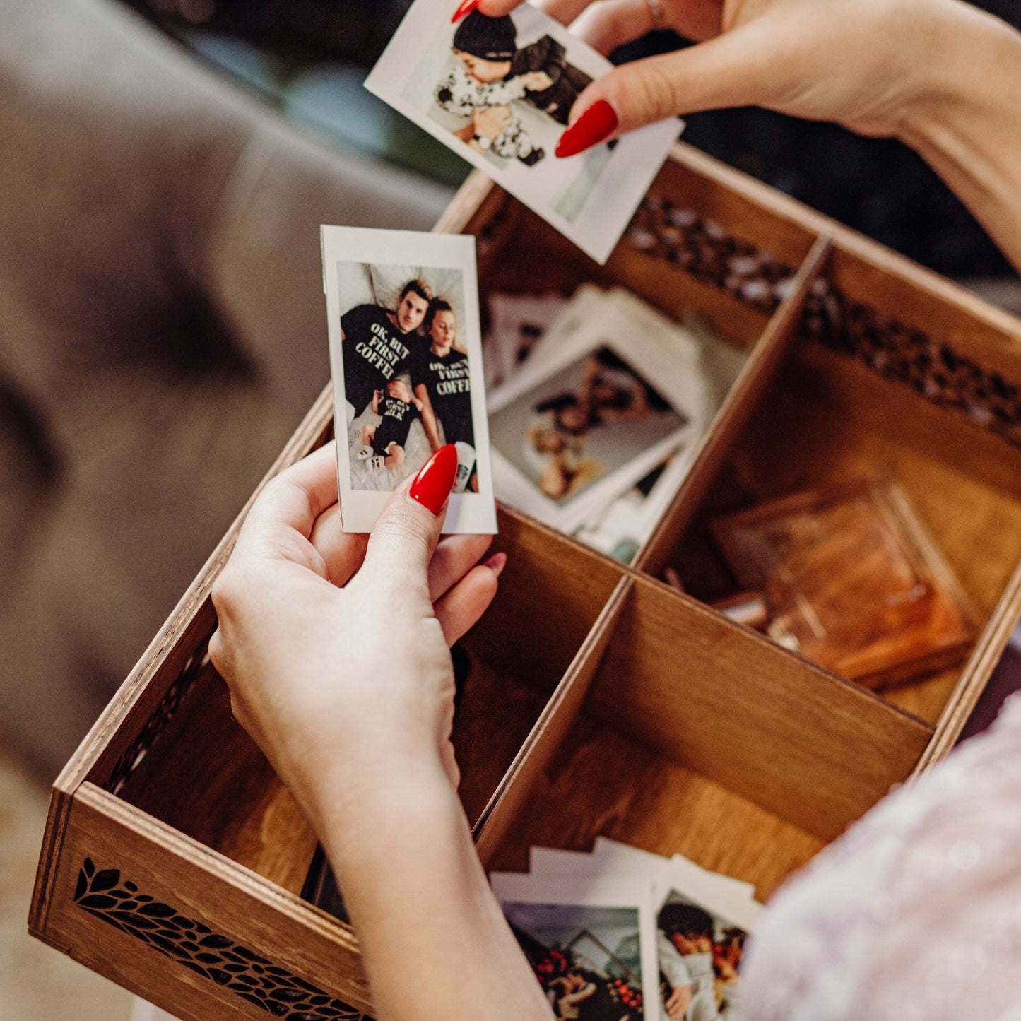 Engraved Wooden Memory Box: Personalized Wedding Keepsake Gift