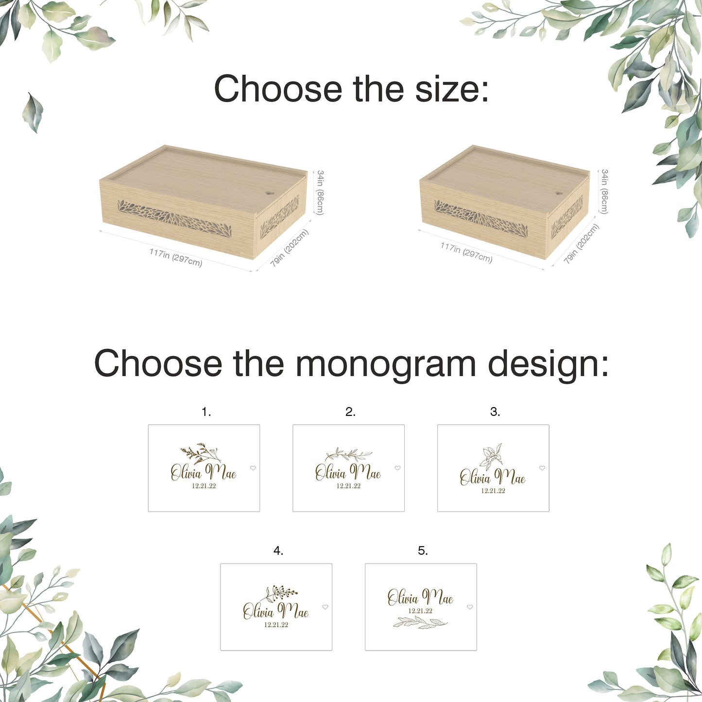 Engraved Wooden Memory Box: Personalized Wedding Keepsake Gift