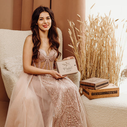 Personalized Wooden Keepsake Box: Custom Wedding Memory Box