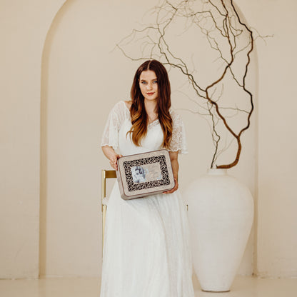Personalized Wedding Card Box: Rustic Photo Keepsake