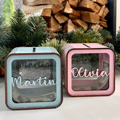Personalized Piggy Bank with Name, Kids Coin Bank, Piggy Bank Gift, Children's Money Bank, Kids Birthday Gift, Nursery Decor, Gift for Boys