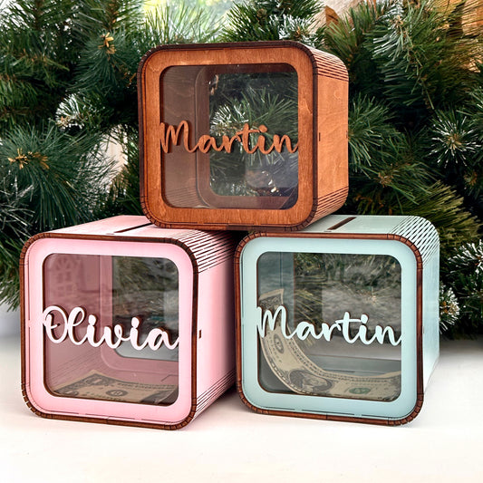 Personalized Piggy Bank with Name, Kids Coin Bank, Piggy Bank Gift, Children's Money Bank, Kids Birthday Gift, Nursery Decor, Gift for Boys
