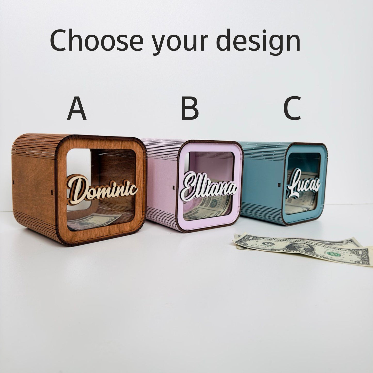 Personalized Piggy Bank, Kids Bank, Money Box, Name Piggy Bank, Wooden Cash Box, Gifts For Kids, Baby Birthday Gift, Coin Bank, Custom Jar