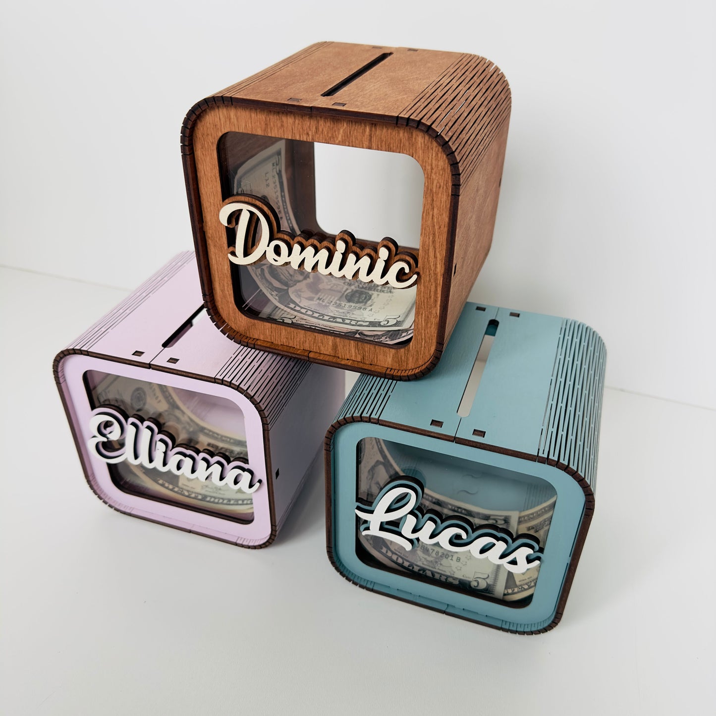 Personalized Piggy Bank, Kids Bank, Money Box, Name Piggy Bank, Wooden Cash Box, Gifts For Kids, Baby Birthday Gift, Coin Bank, Custom Jar