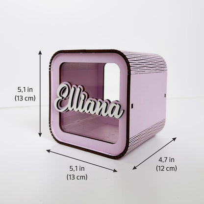 Personalized Piggy Bank, Kids Bank, Money Box, Name Piggy Bank, Wooden Cash Box, Gifts For Kids, Baby Birthday Gift, Coin Bank, Custom Jar