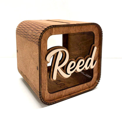 Custom Name Wooden Piggy Bank | Personalized Money Box | Toddler Gift | Baby Shower Keepsake | Kids Savings Coin Box | Baby Shower Idea